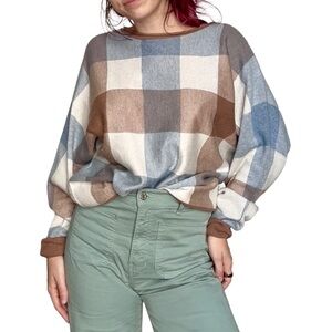 Cynthia Rowley Brown and Gray Knit Top